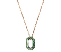 18kt Rotgoldhalskette mit Tsavorit