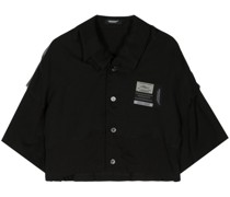 name-tag button-up shirt