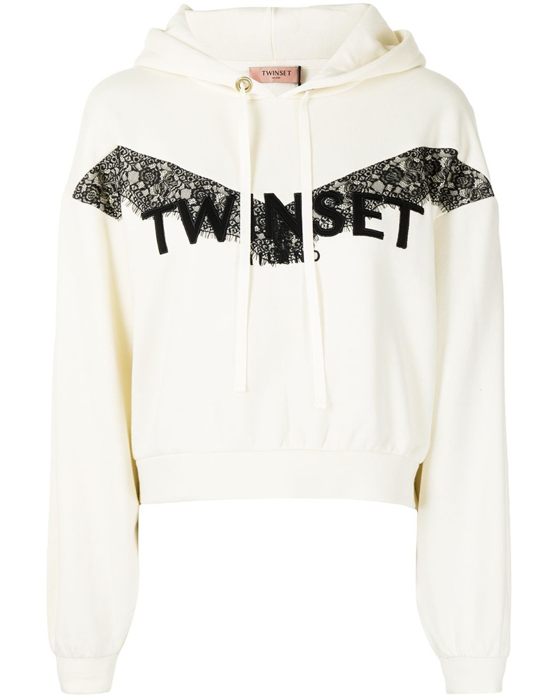 Twin-Set Damen Oversized-Hoodie mit Logo