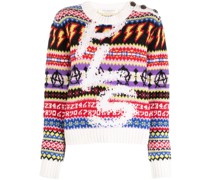 Good Vibes Intarsien-Pullover