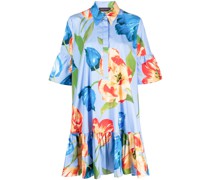 Hemdkleid mit Blumen-Print