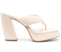 Plateau-Sandalen aus Lackleder 110mm