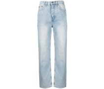 High-Waist-Jeans mit geradem Bein