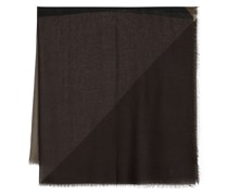 geometric-print frayed scarf