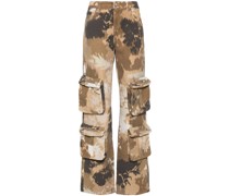Jeans mit Camouflage-Print