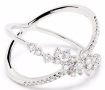 18kt Rotgoldring mit Diamanten