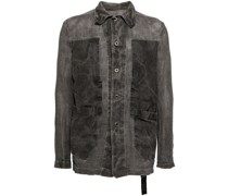 crinkled linen shirt jacket