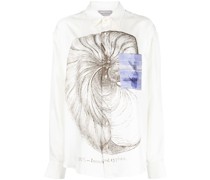 Seidenhemd mit grafischem Print
