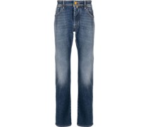 Halbhohe Straight-Leg-Jeans