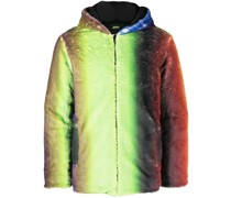 Jacke aus Faux Fur mit Farbverlauf