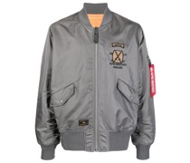 Bomberjacke mit Logo-Stickerei