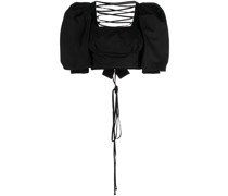 Cropped-Bluse mit Schnürung