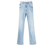 Tief sitzende Wide-Leg-Jeans