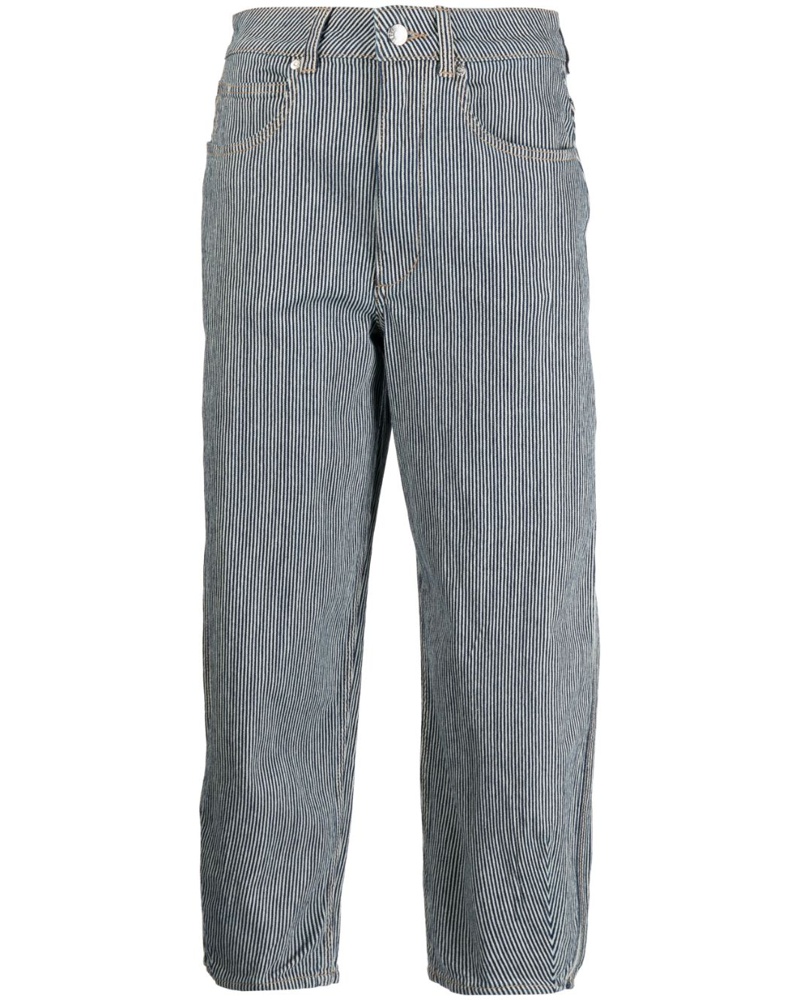 Izzue Damen Distressed-Jeans mit Logo-Patch