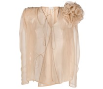 Bluse mit Blumenapplikationen