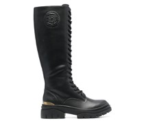 Schnürstiefel mit Logo-Prägung