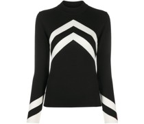 Gerippter Pullover mit Stehkragen