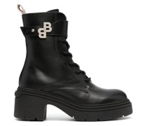 Stiefeletten mit Monogramm-Schild