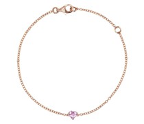 18kt Baby Heart Rotgoldarmband mit Saphiren