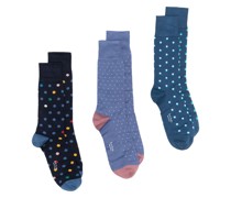 3er-Pack Socken mit Polka Dots
