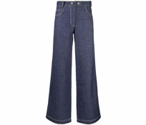 Halbhohe Schlagjeans