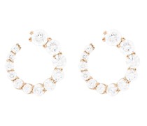 18kt Rotgoldohrringe mit Diamanten