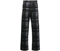 Gerade Hose mit Karomuster