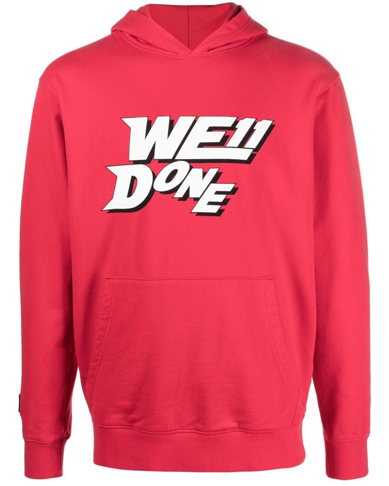 WE 11 DONE Damen Hoodie mit Logo-Print