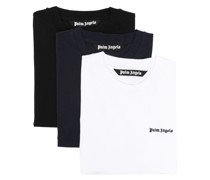 logo-embroidered cotton T-shirts (pack of three)