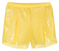 High-Waist-Shorts mit Pailletten
