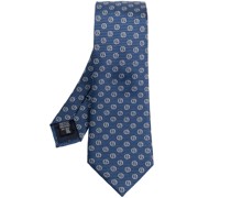 monogram-pattern silk tie