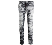 Skinny-Jeans mit Camouflage-Print