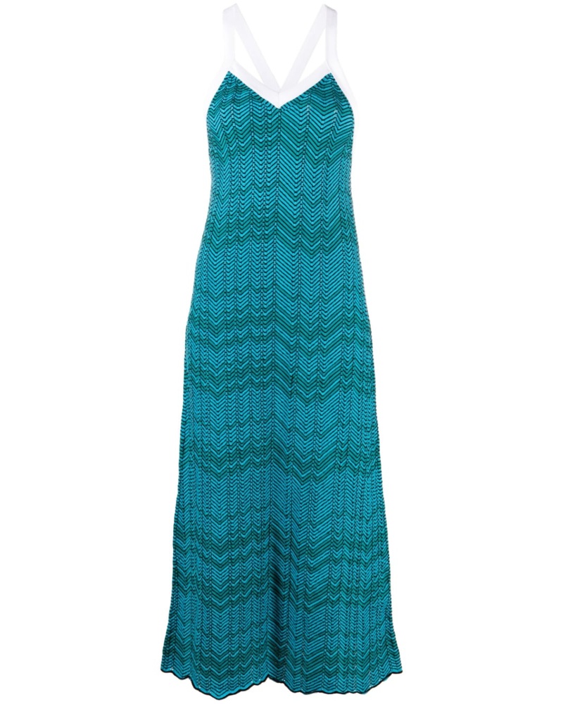 Wales Bonner Damen Midikleid mit Zickzackmuster