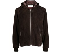 Kapuzenjacke aus Wildleder