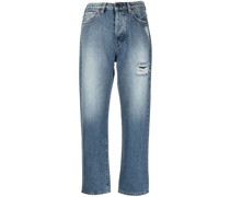 Ausgestellte Cropped-Jeans