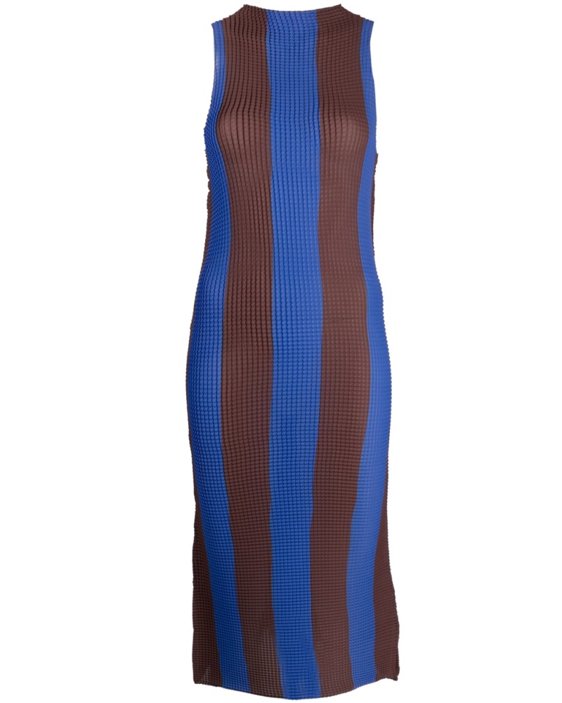 SUNNEI Damen Gestreiftes Midikleid