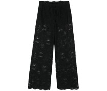 corded-lace wide-leg trousers