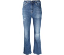 Ausgestellte Cropped-Jeans