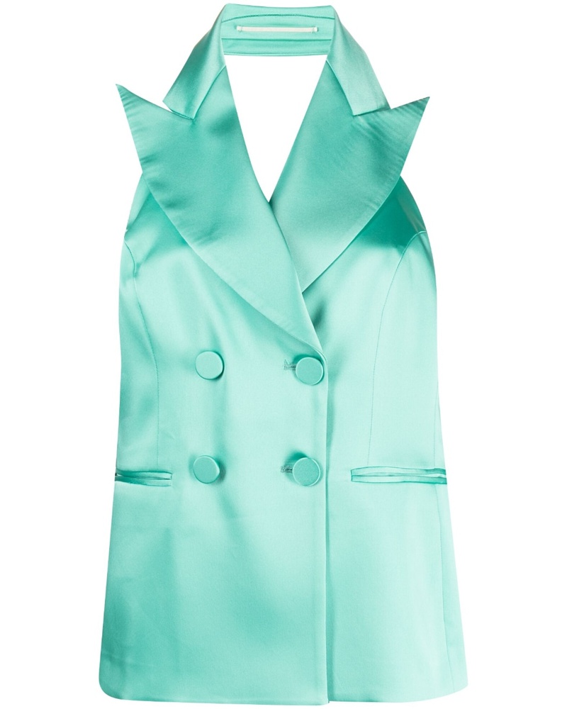 .. merci Damen Neckholder-Top im Blazer-Look