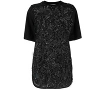 T-Shirt mit Blumenstickerei