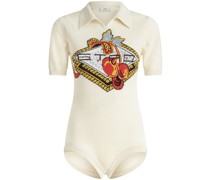Intarsien-Body mit Logo