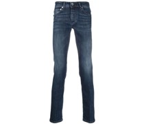 Halbhohe Straight-Leg-Jeans