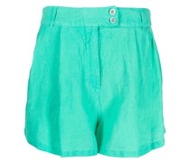 Leinenshorts mit hohem Bund