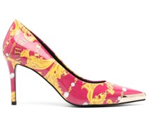 Pumps mit "Chain Couture"-Print 90mm