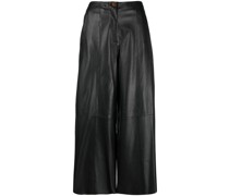 cropped leather trousers