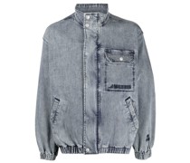 Jeansjacke mit Stehkragen