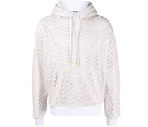 Hoodie mit Mesh-Overlay