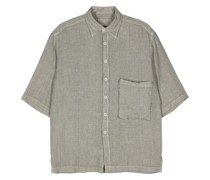 classic-collar linen shirt