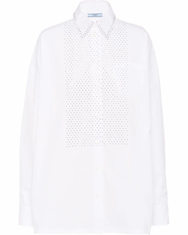 Prada Damen Hemd mit Strass