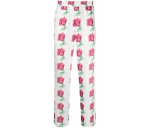 Gerade Hose mit Blumen-Print